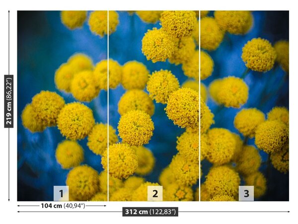 Fototapet galben Flori