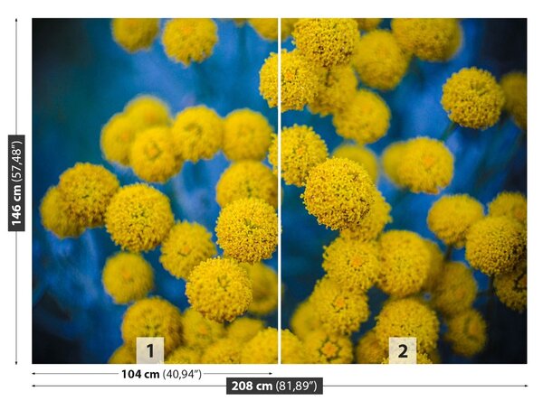 Fototapet galben Flori