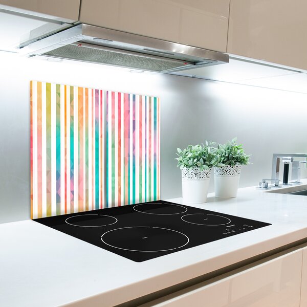 Tocator din sticla dungi Rainbow