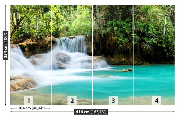 Fototapet Kuang Si Cascada