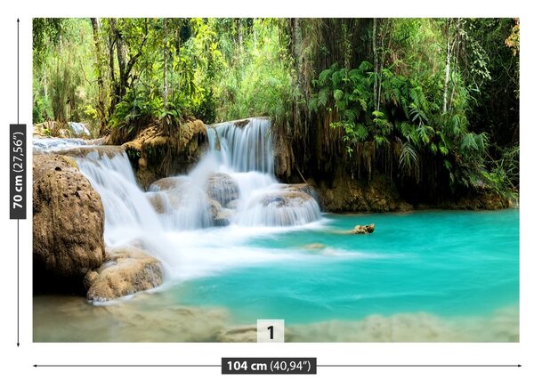 Fototapet Kuang Si Cascada