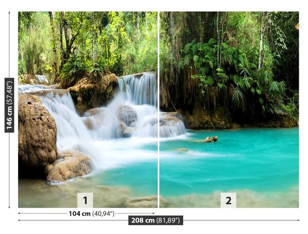 Fototapet Kuang Si Cascada