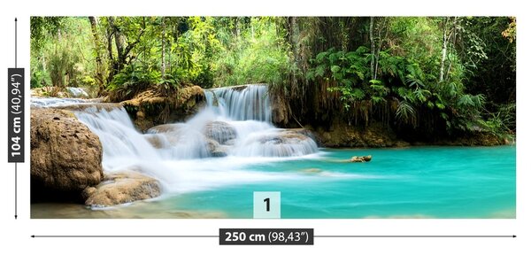Fototapet Kuang Si Cascada