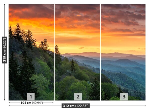 Fototapet Munții Sunrise