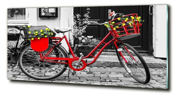 Tablou din Sticlă Oraș biciclete