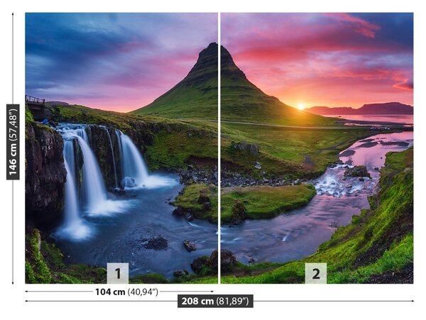 Fototapet Kirkjufell vulcan