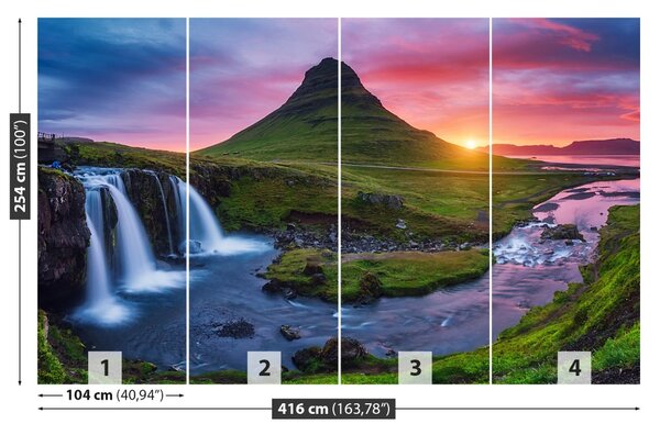 Fototapet Kirkjufell vulcan