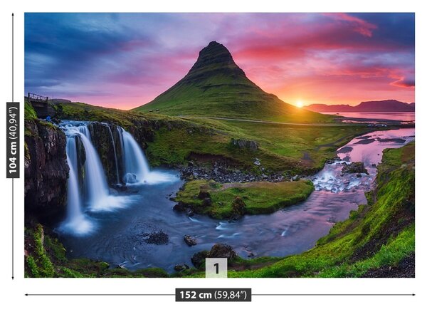 Fototapet Kirkjufell vulcan