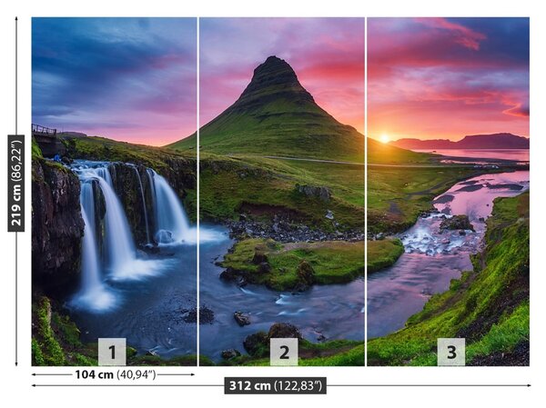 Fototapet Kirkjufell vulcan