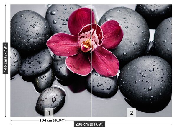 Fototapet Orchid Stones