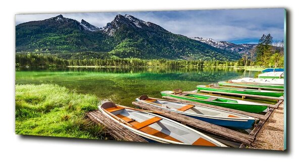 Tablou din Sticlă Barci pe lac