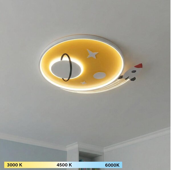 Brilagi -LED Plafonieră LED pentru copii STARSHIP LED/64W/230V 3000/4500K galbenă