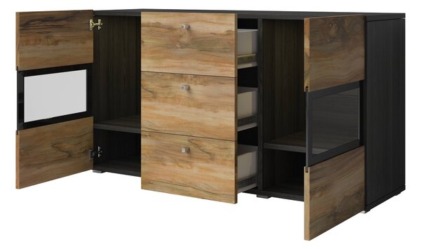 Vitrină Barly Typ 26 (nuc satin + touchwood). Promo -16%. 1107643