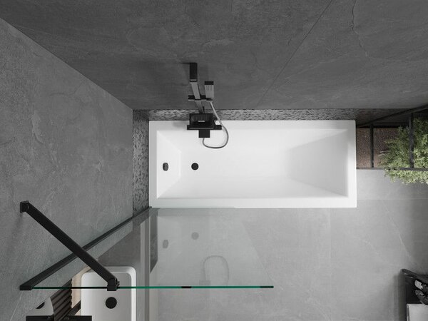 Mexen Next paravan cadă 1-canat 70 x 150 cm, transparent, negru - 895-070-000-00-00-70