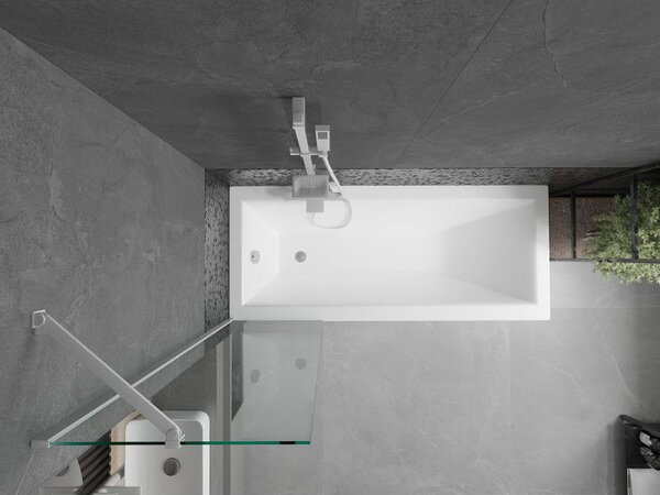 Mexen Next paravan pentru cadă cu 1 panou 50 x 150 cm, transparent, alb - 895-050-000-00-00-20