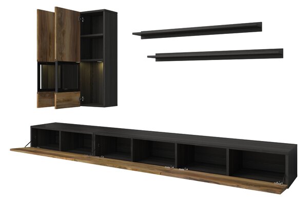 Mobilier living Barly Typ 10 (nuc satin + touchwood). Promo -17%. 1107642