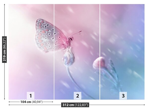 Fototapet Butterfly Flower