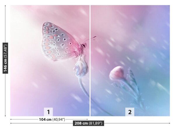 Fototapet Butterfly Flower