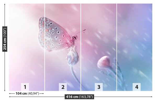 Fototapet Butterfly Flower