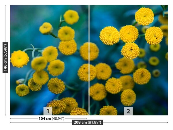 Fototapet galben Flori