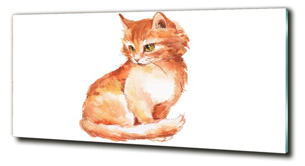 Tablou sticlă Red Cat