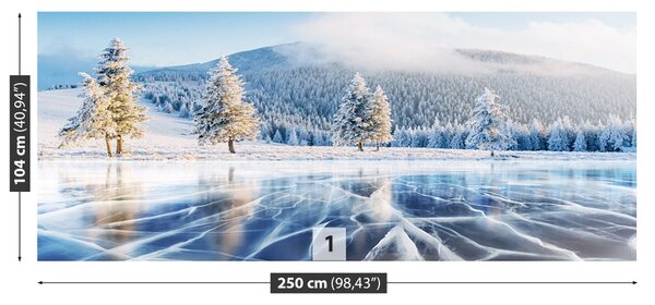 Fototapet Un lac înghețat