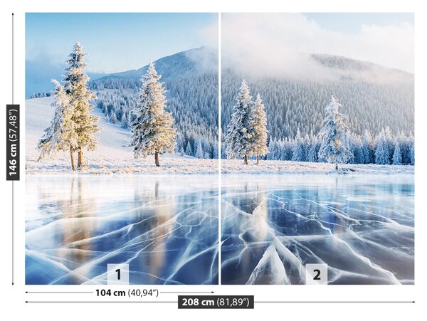 Fototapet Un lac înghețat