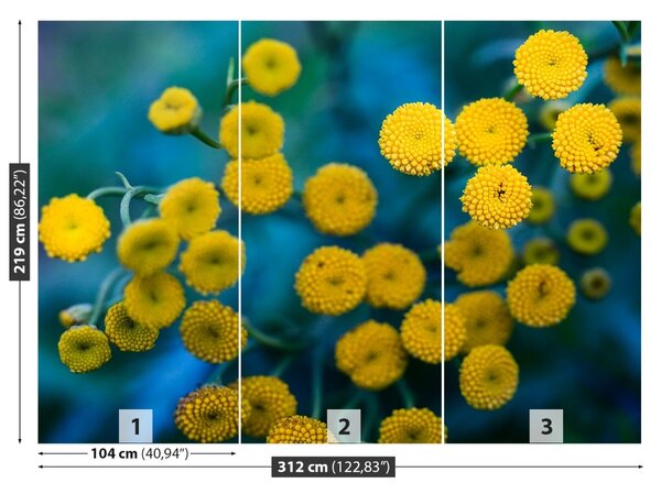 Fototapet galben Flori