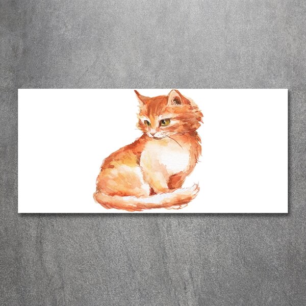 Tablou sticlă Red Cat
