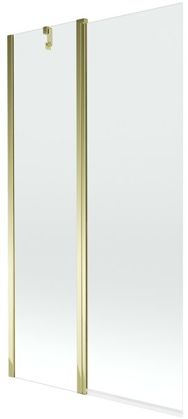 Mexen Flip paravan de baie 2-panouri 100 x 150 cm, transparent, auriu - 894-100-101-50-00