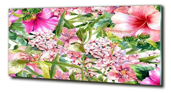 Tablou pe pe sticlă model floral