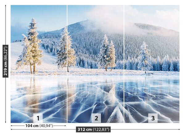 Fototapet Un lac înghețat