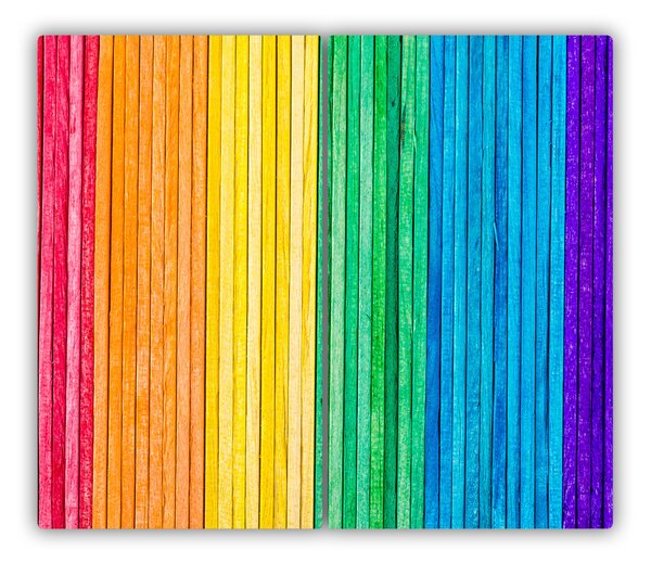 Tocator din sticla dungi colorate