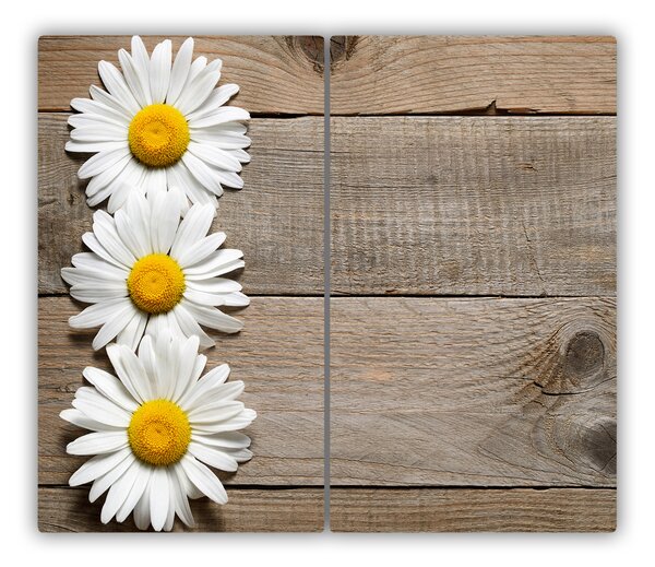 Tocator din sticla lemn daisies