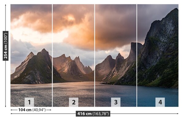 Fototapet Lofoten Norvegia