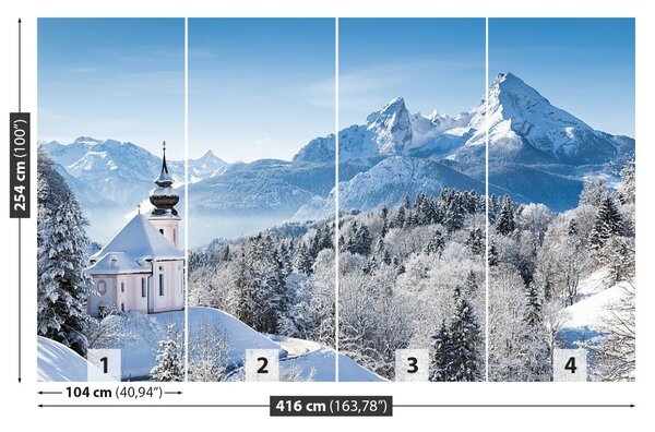 Fototapet Alpi de iarnă