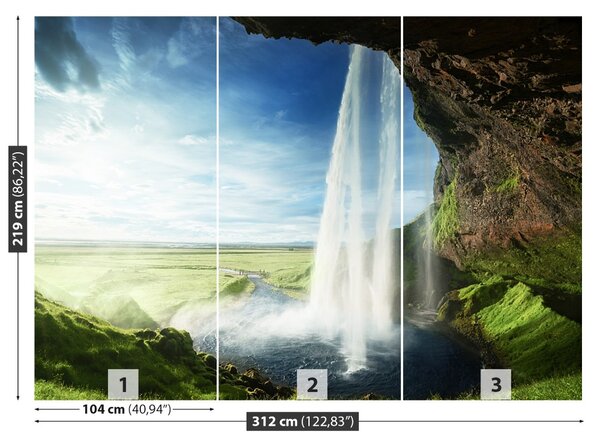 Fototapet Islanda Cascada
