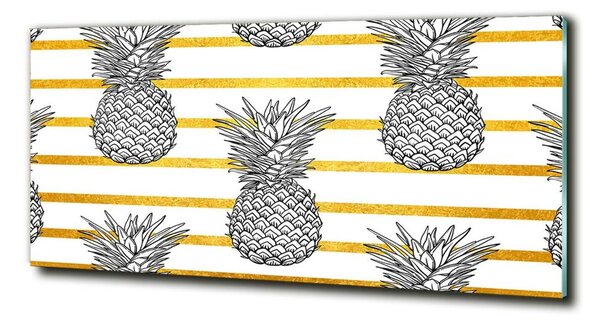 Tablou sticlă benzi de ananas