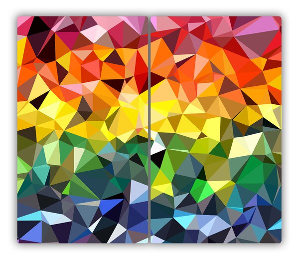 Tocator din sticla figuri geometrice