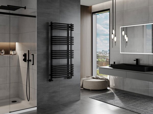 Mexen Apollo radiator de baie 1210 x 550 mm, 641 W, negru - W117-1210-550-00-70