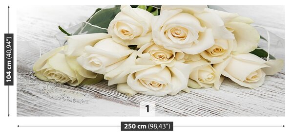 Fototapet Trandafiri albi