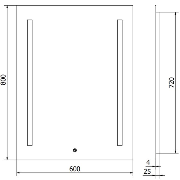 Mexen Remi, oglinda baie LED cu iluminare din spate 60x80 cm, 6000K, anti-aburire, 9804-060-080-611-00