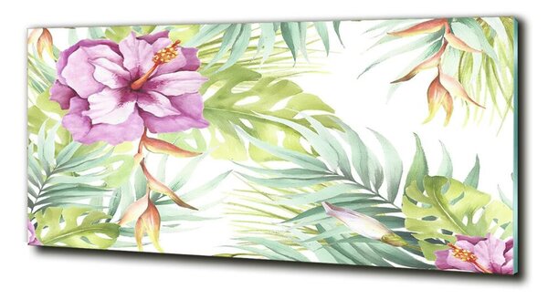 Tablou sticlă flori Hawaii