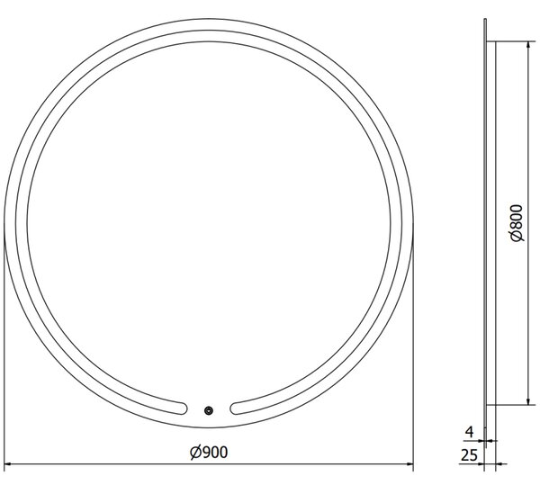 Mexen Rose, oglinda baie LED cu iluminare din spate 90x90 cm, 6000K, anti-aburire, 9810-090-090-611-00