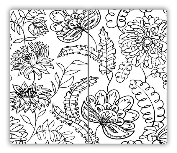 Tocator din sticla model floare