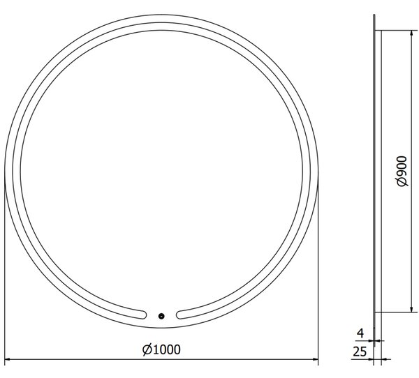 Mexen Rose, oglinda baie LED cu iluminare din spate 100x100 cm, 6000K, anti-aburire, 9810-100-100-611-00