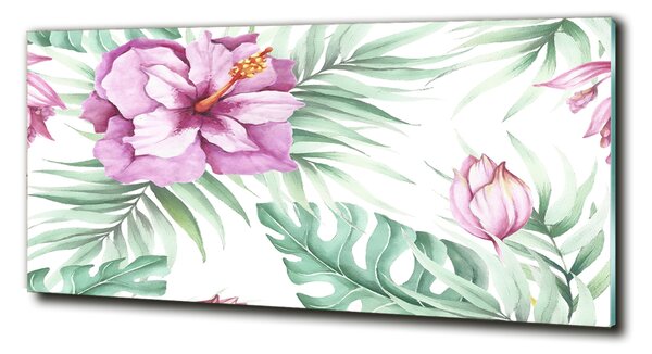 Tablou sticlă flori Hawaii