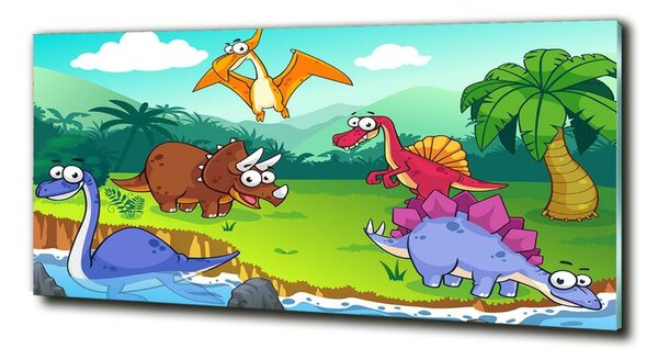 Tablou din Sticlă dinozauri