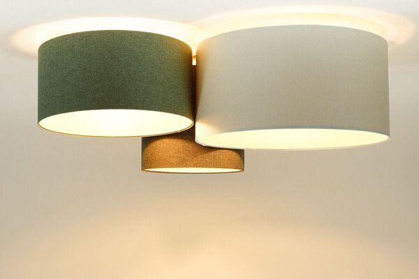 BPS Koncept Boho Ellegant lampă de tavan 3x60 W verde-maro 080-070
