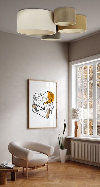 BPS Koncept Boho Ellegant lampă de tavan 4x60 W maro-bej 084-076